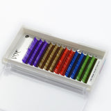5-Color Silk Lashes Individual Volume Eyelashes Extension 0.15 C Curl