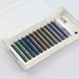 Two-Tone Silk Ombre Lashes Individual Eyelashes Extension 0.15 C Curl