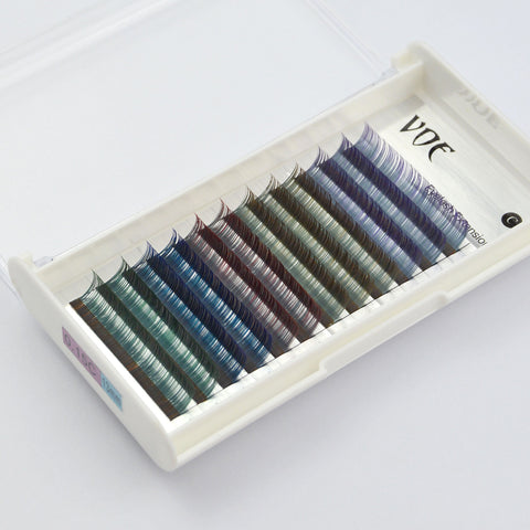 Two-Tone Silk Ombre Lashes Individual Eyelashes Extension 0.15 C Curl