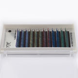 Two-Tone Silk Ombre Lashes Individual Eyelashes Extension 0.15 C Curl