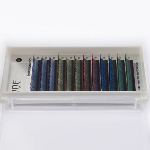 Two-Tone Silk Ombre Lashes Individual Eyelashes Extension 0.15 C Curl