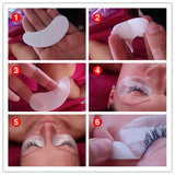 50 pairs Eyelash Pad Gel Patch - Transparent Mesh Film