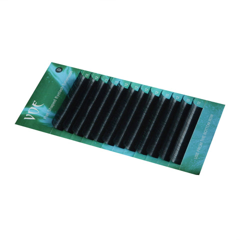 Flat Eyelash Extensions Semi Permanent Individual Silk Lashes D curl