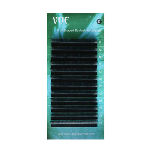 Flat Eyelash Extensions Semi Permanent Individual Silk Lashes D curl