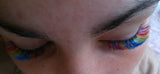 0.05 Silk Rainbow 6 Colors Ombre Lashes Colored Eyelash Extensions