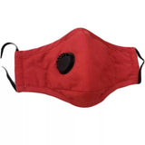 Reusable Cotton Face Mask Guard With Air Breathing Valve & 2 PM2.5 Filters